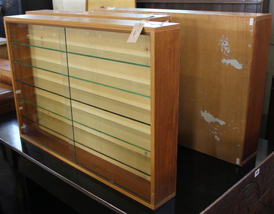 Three model collectors display cabinets, each with 5 glass shelves & removable glass doors